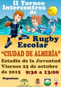 Cartel II Torneo Intercentros de Rugby Escolar  Ciudad de Almería